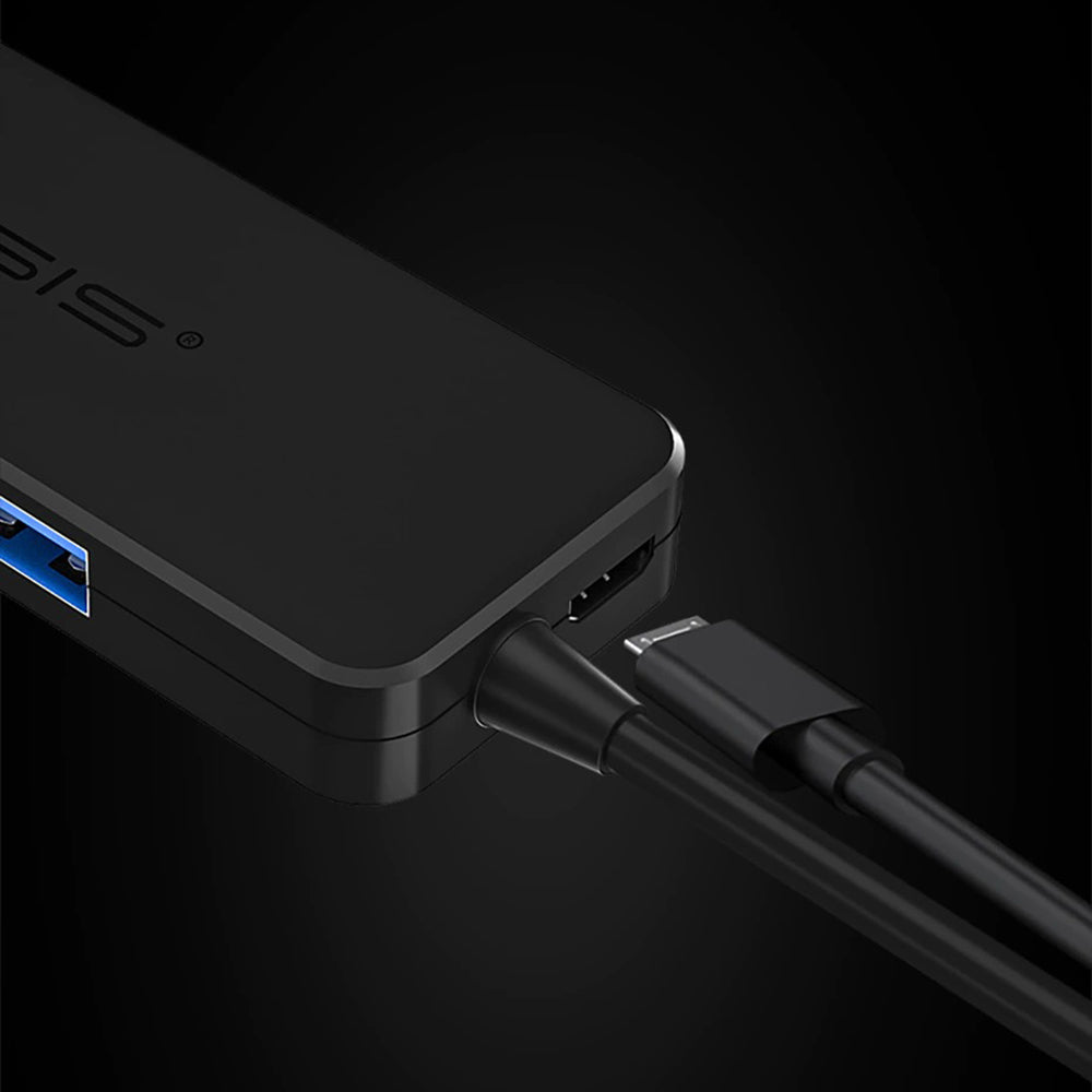 Uniqkart AC2-L42 0.2m Type-C to 4 USB2.0 Hub Adapter Multi-Port USB-C Hub Portable Type-C Splitter Converter 480Mbps Data Transfer