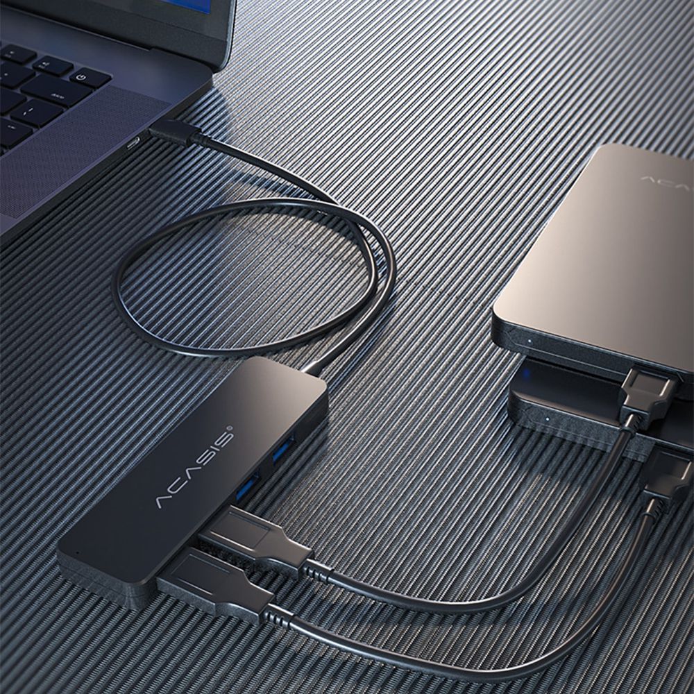 Uniqkart AC3-L42 0.2m USB-C to 4 USB3.0 Hub Type-C Splitter Converter Multi-Port Type-C Adapter Cable Support 5Gbps Data Transmiison