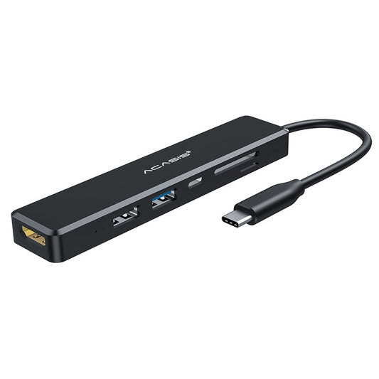 Uniqkart CM069 6 in 1 Type C to USB 2.0 HDMI Hub Dock  USB-C Type A 3.0 Splitter TF/SD Card Reader Support PD 60W Charging