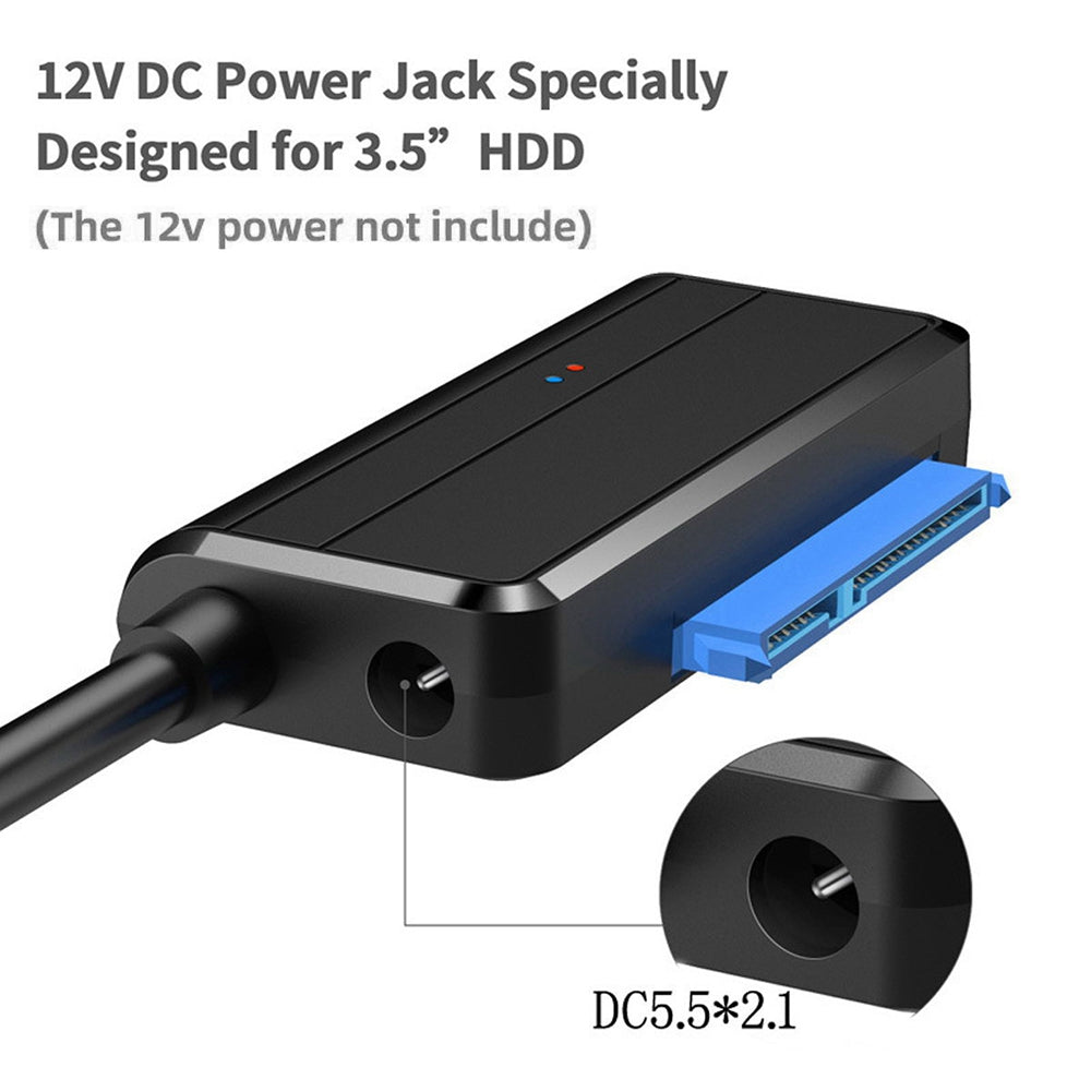U3-027-RI 0.3m USB 3.0 to Angled SATA 22 Pin Adapter Cable for 2.5&quot; 3.5&quot; Hard Disk Drive SSD for Desktop Laptop (No Power Supply)
