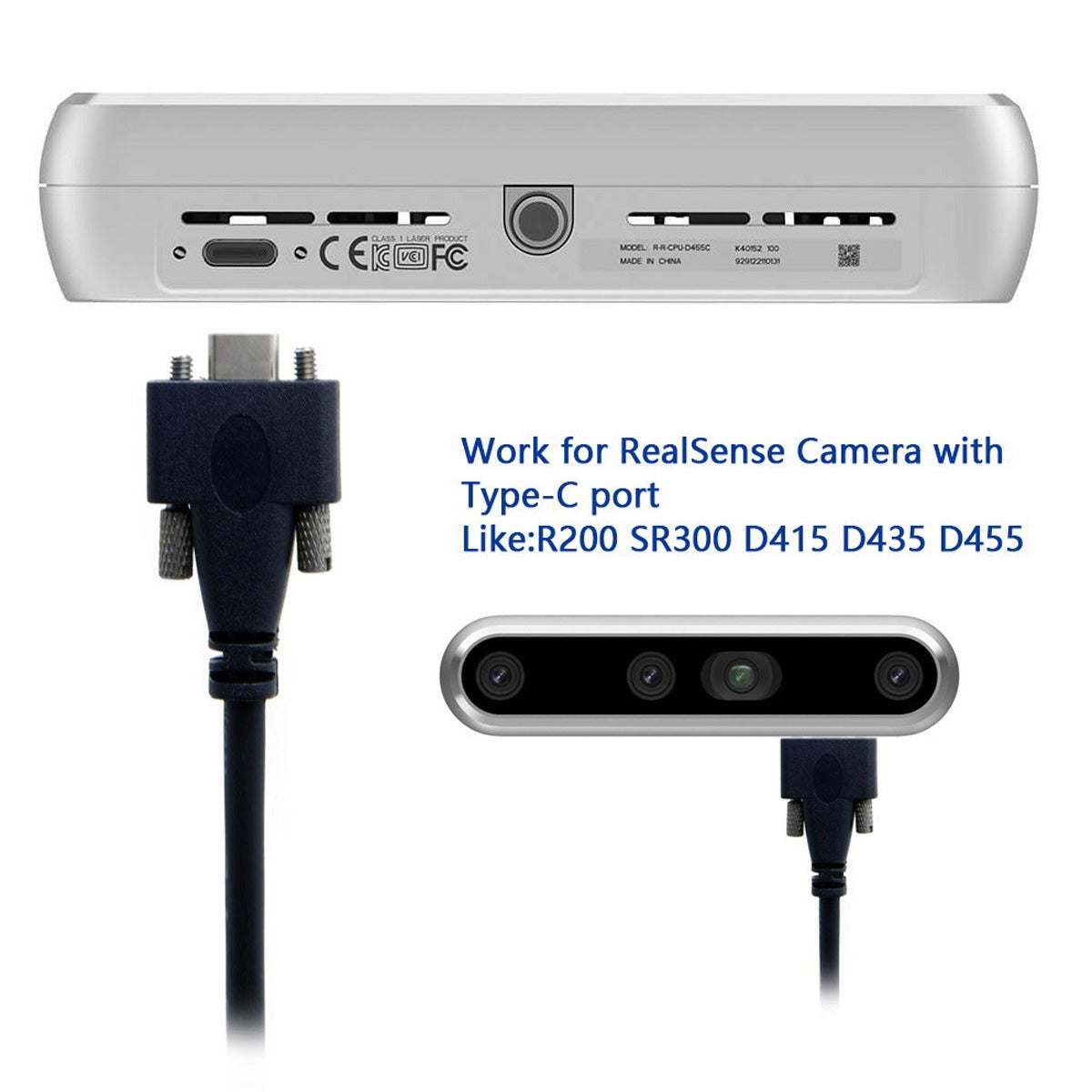 UC-046-2M 2m USB 3.1 Type-C Dual Screw Locking to Locking USB-C 10Gbps Data Cable (M2 Screw)