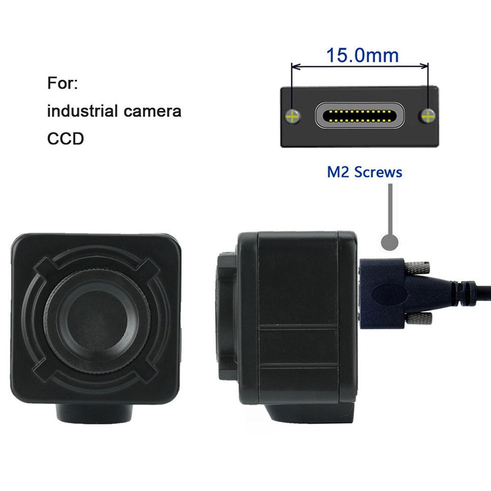 UC-046-3M USB 3.1 Type-C Panel Mount Dual Screw Locking 3m USB-C 10Gbps Data Cable (M2 Screw)