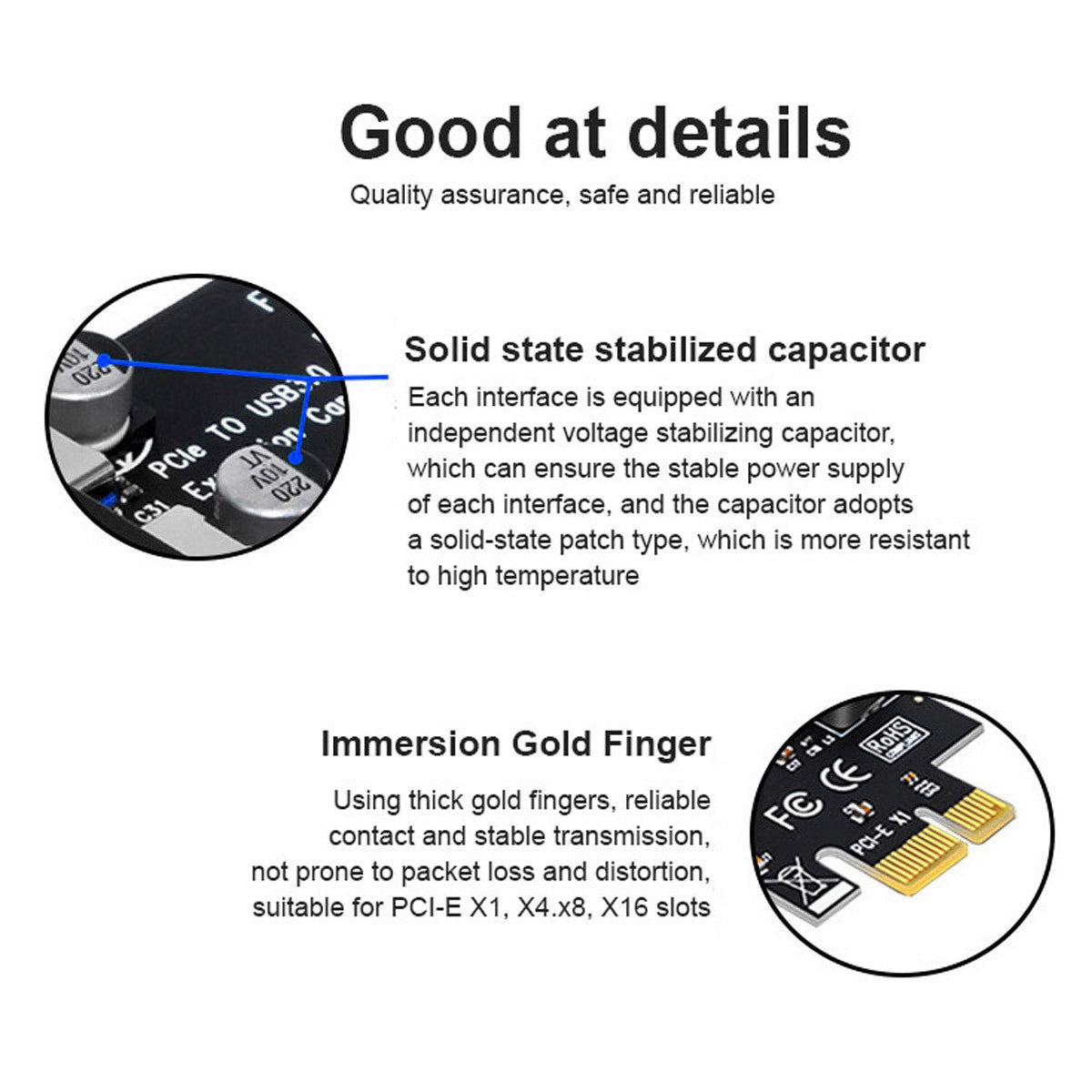 U3-019-7P 7 Ports 5Gbps PCI-E to USB 3.0 HUB PCI Express Expansion Card Adapter with NEC+VLI Dual Chip
