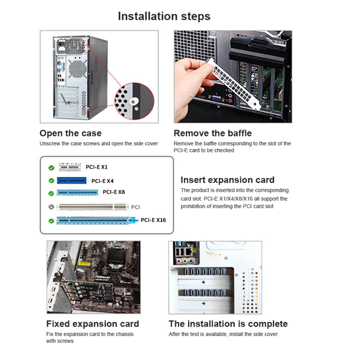 U3-019-7P 7 Ports 5Gbps PCI-E to USB 3.0 HUB PCI Express Expansion Card Adapter with NEC+VLI Dual Chip