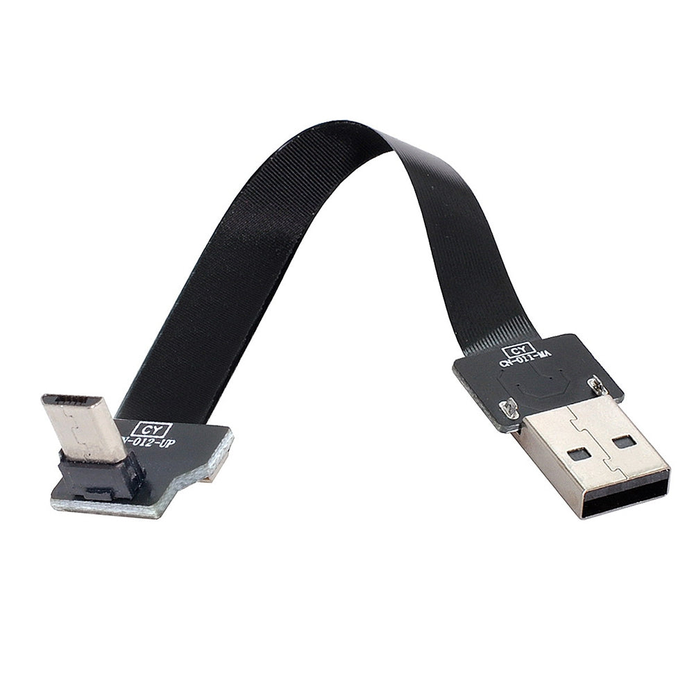 U2-045-UP CN-011-MA/CN-012-UP/CN-01 USB 2.0 Type-A Male to Micro USB 5Pin Male Flat FPC Cable Up Angled Data Transfer Wire for FPV/Disk/Phone