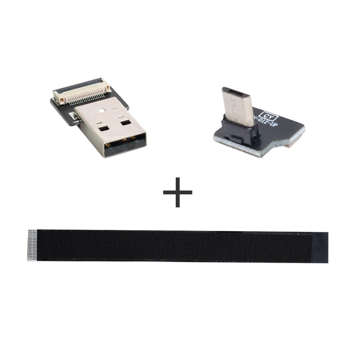 U2-045-UP CN-011-MA/CN-012-UP/CN-01 USB 2.0 Type-A Male to Micro USB 5Pin Male Flat FPC Cable Up Angled Data Transfer Wire for FPV/Disk/Phone