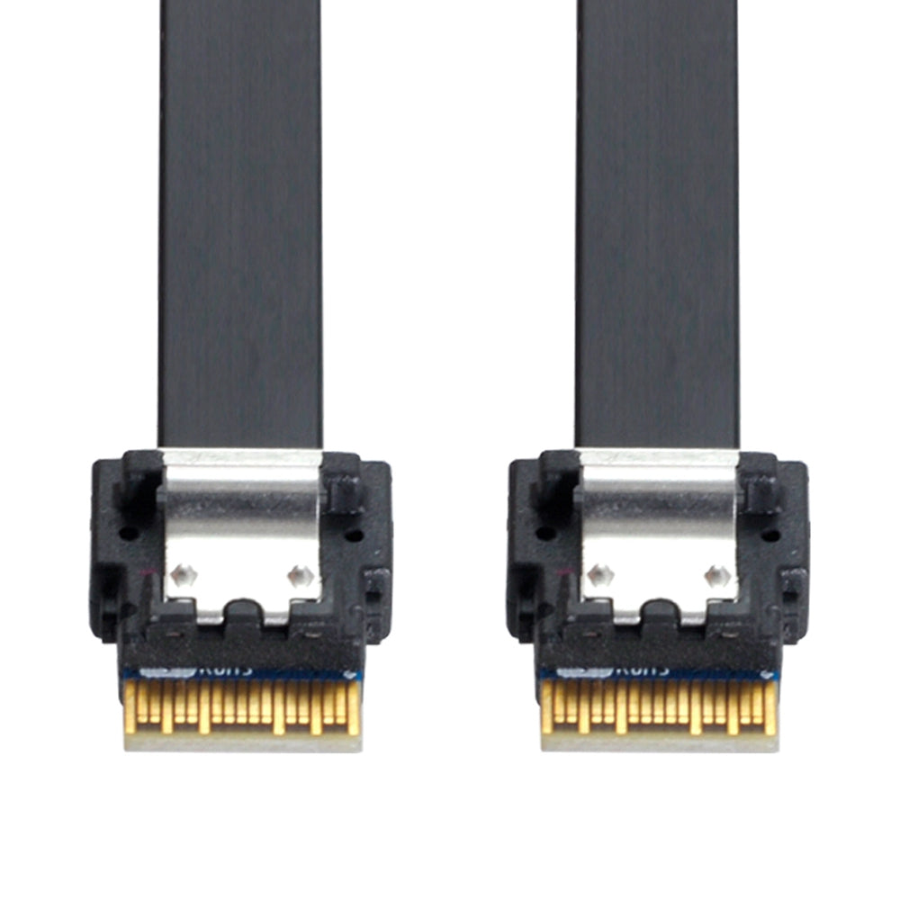SF-100-0.4M PCI-E Slim Line SAS 4.0 SFF-8654 4i 38-pin Host to SFF-8654 Slim SAS Target Cable