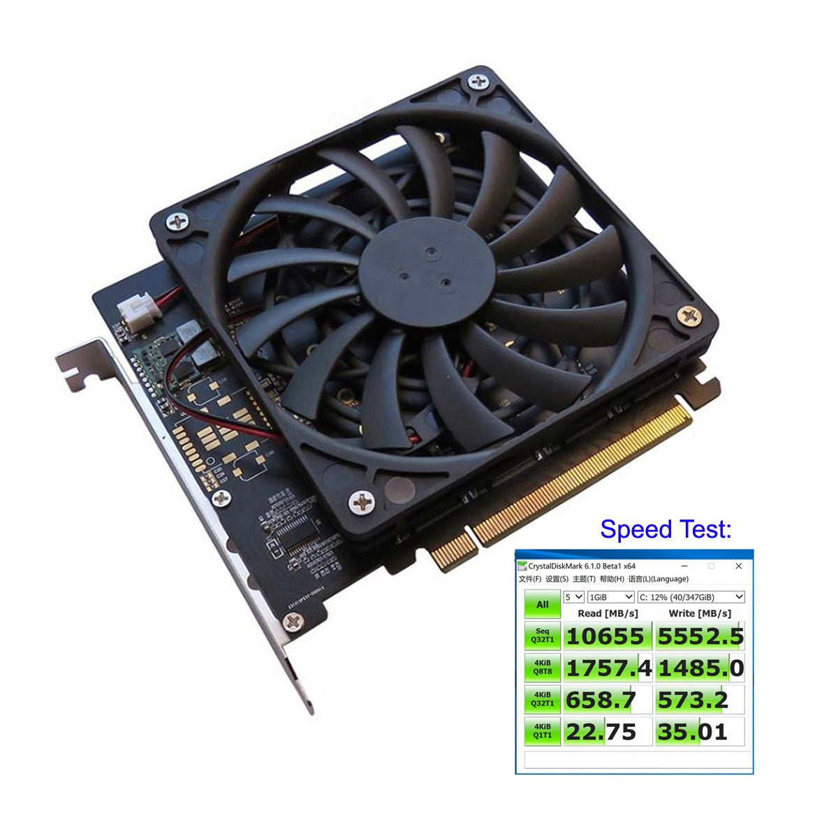 SA-030 4X NVME M.2 AHCI to PCI-E Express 3.0 Gen3 X16 Raid Card with Fan VROC Raid0 Hyper Adapter