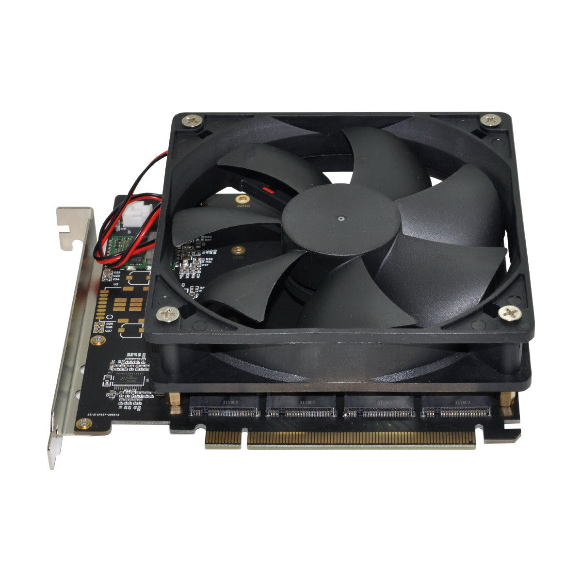 SA-030 4X NVME M.2 AHCI to PCI-E Express 3.0 Gen3 X16 Raid Card with Fan VROC Raid0 Hyper Adapter