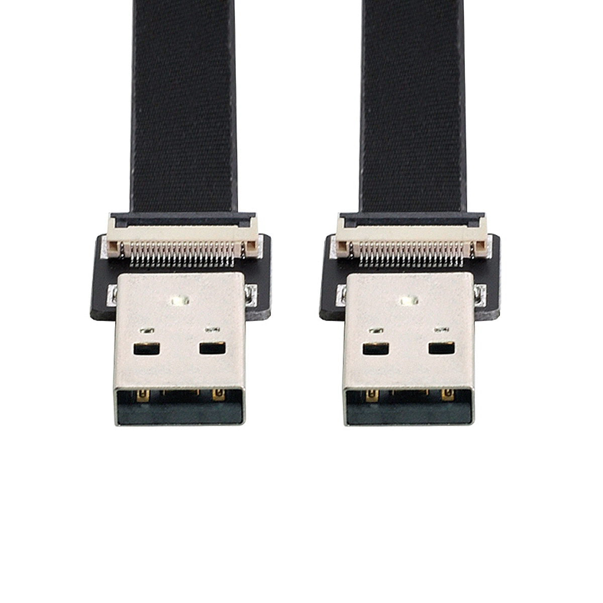 U2-031-BK-0.2M CN-011-MA/CN-011-MA/CN-019-0.2M USB 2.0 Type-A Male to Male Data Transfer Flat FPC Cable for FPV/Disk/Scanner/Printer