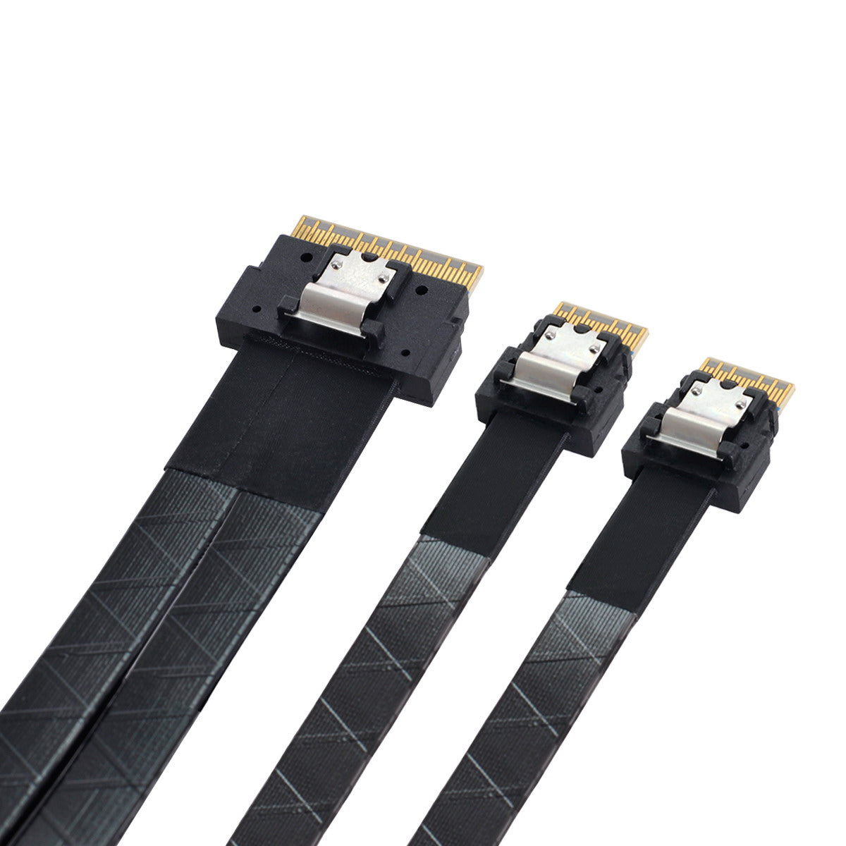 SF-034-0.4M PCI-E Ultraport Slimline SAS Slim 4.0 SFF-8654 8i 74Pin to Dual SFF-8654 4i 38Pin Cable