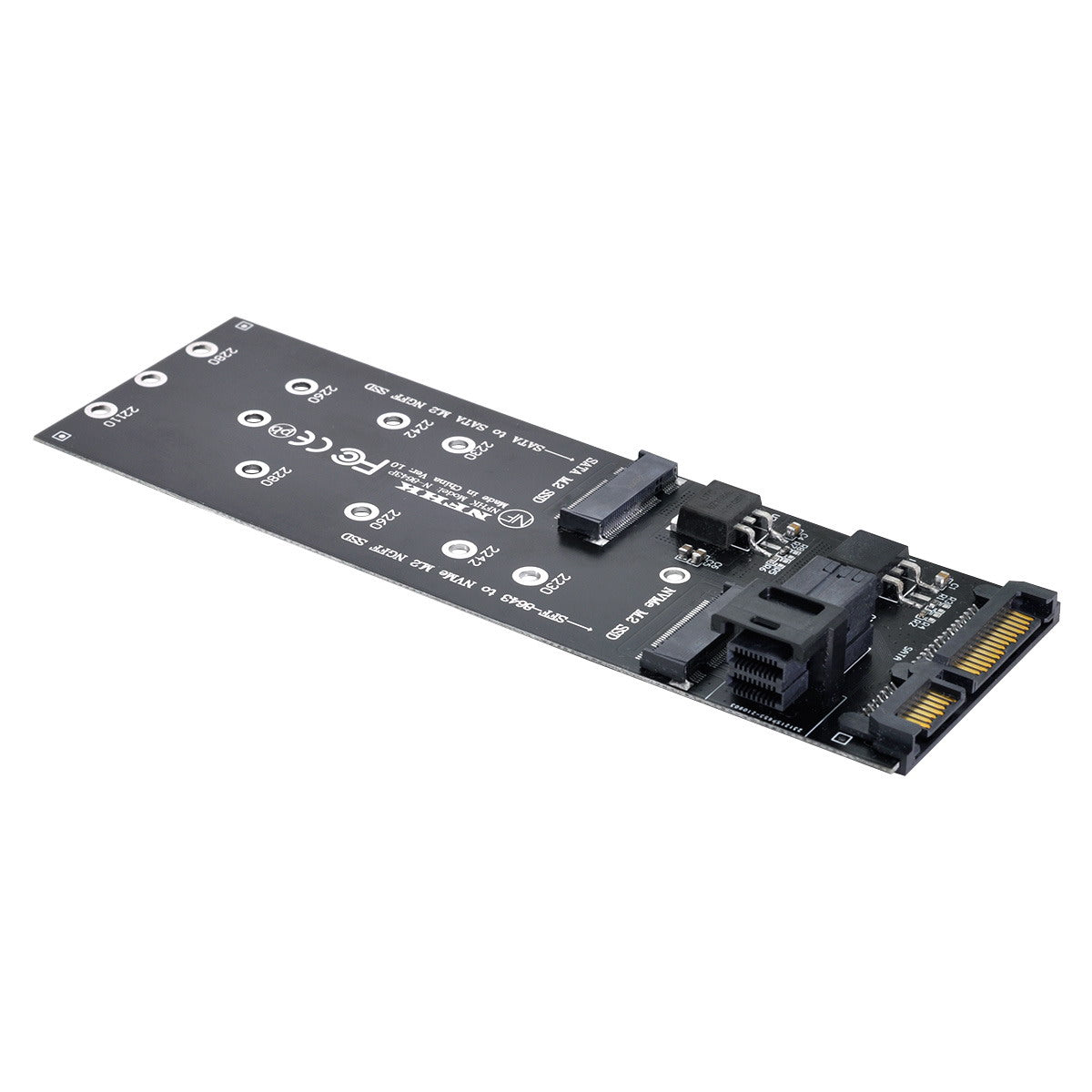 SF-033 HD SFF-8643+SATA Expansion Card to NGFF NVME PCIe SSD SATA Adapter for Mainboard