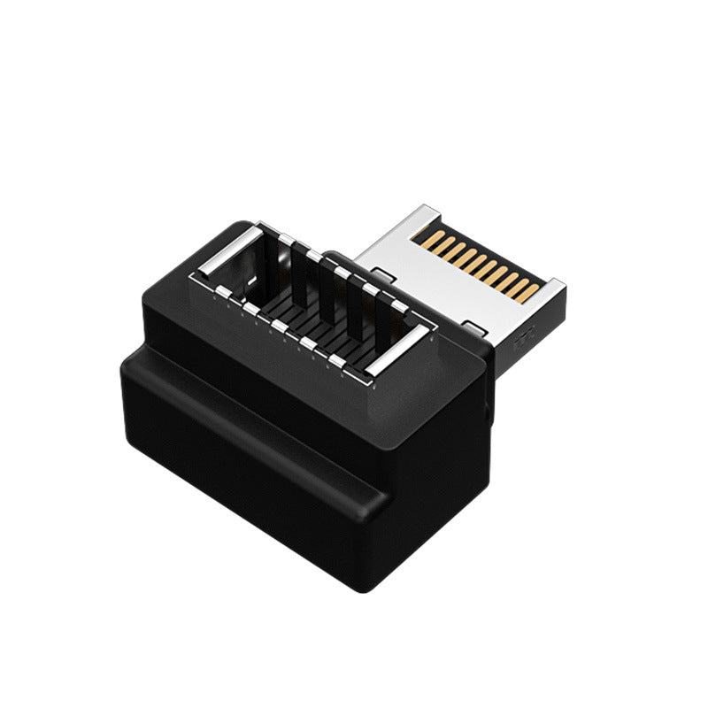 UC-013 3Pcs USB 3.1 Front Panel Header Female Type-E to Male Type-A and Type-C USB-C Motherboard Extension Data Angled Adapter