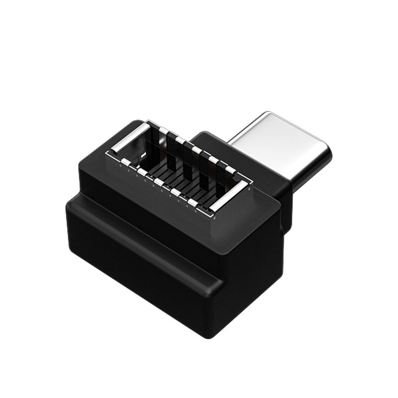 UC-013 3Pcs USB 3.1 Front Panel Header Female Type-E to Male Type-A and Type-C USB-C Motherboard Extension Data Angled Adapter