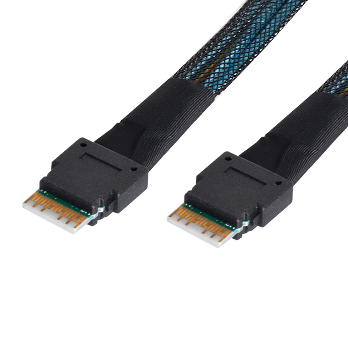 SF-100 50cm PCI-E Slim Line SAS 4.0 SFF-8654 4i 38pin Host to SFF-8654 Slim SAS Target Cable