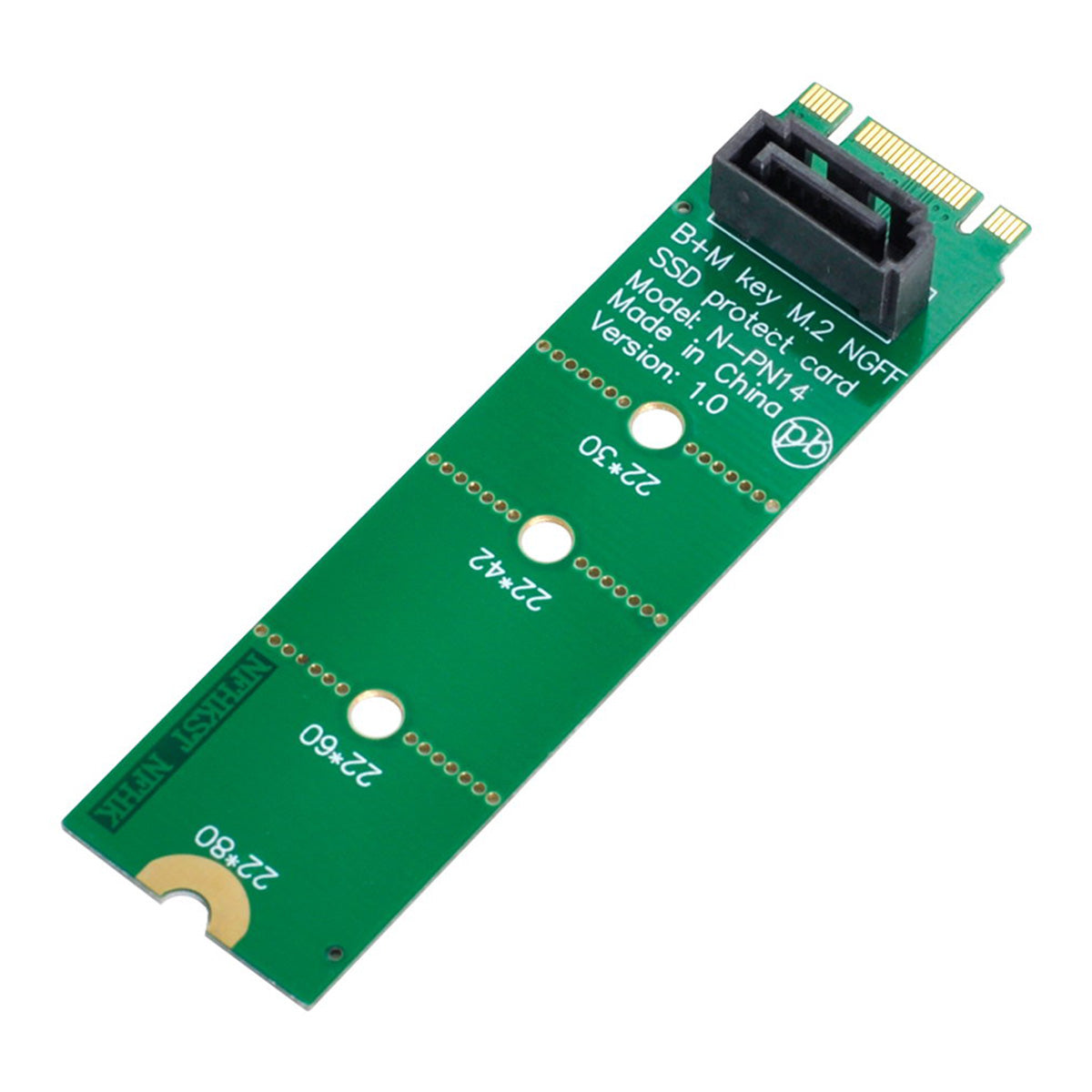 SA-007 Motherboard NGFF B/M-Key M.2 to Vertical SATA 7pin Hard Disk Drive SSD PCBA Extension Adapter Expansion Card
