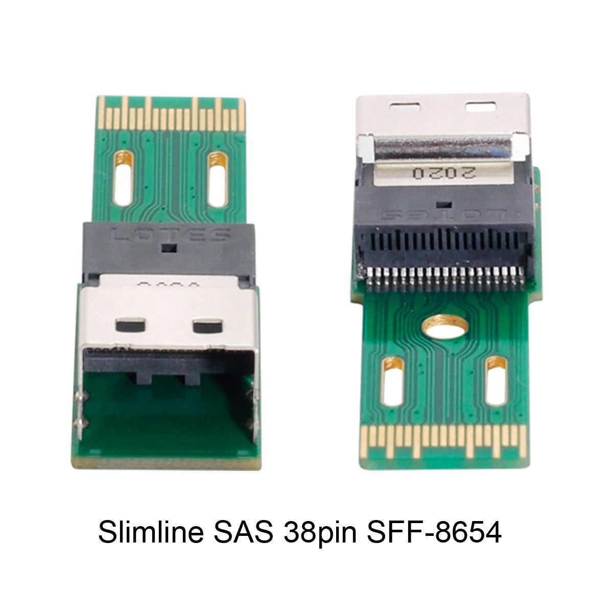 SF-003 PCI-E Slimline SAS 4.0 SFF-8654 4i 38Pin to SFF-8654 38Pin Male to Female Extender Adapter Test Tool