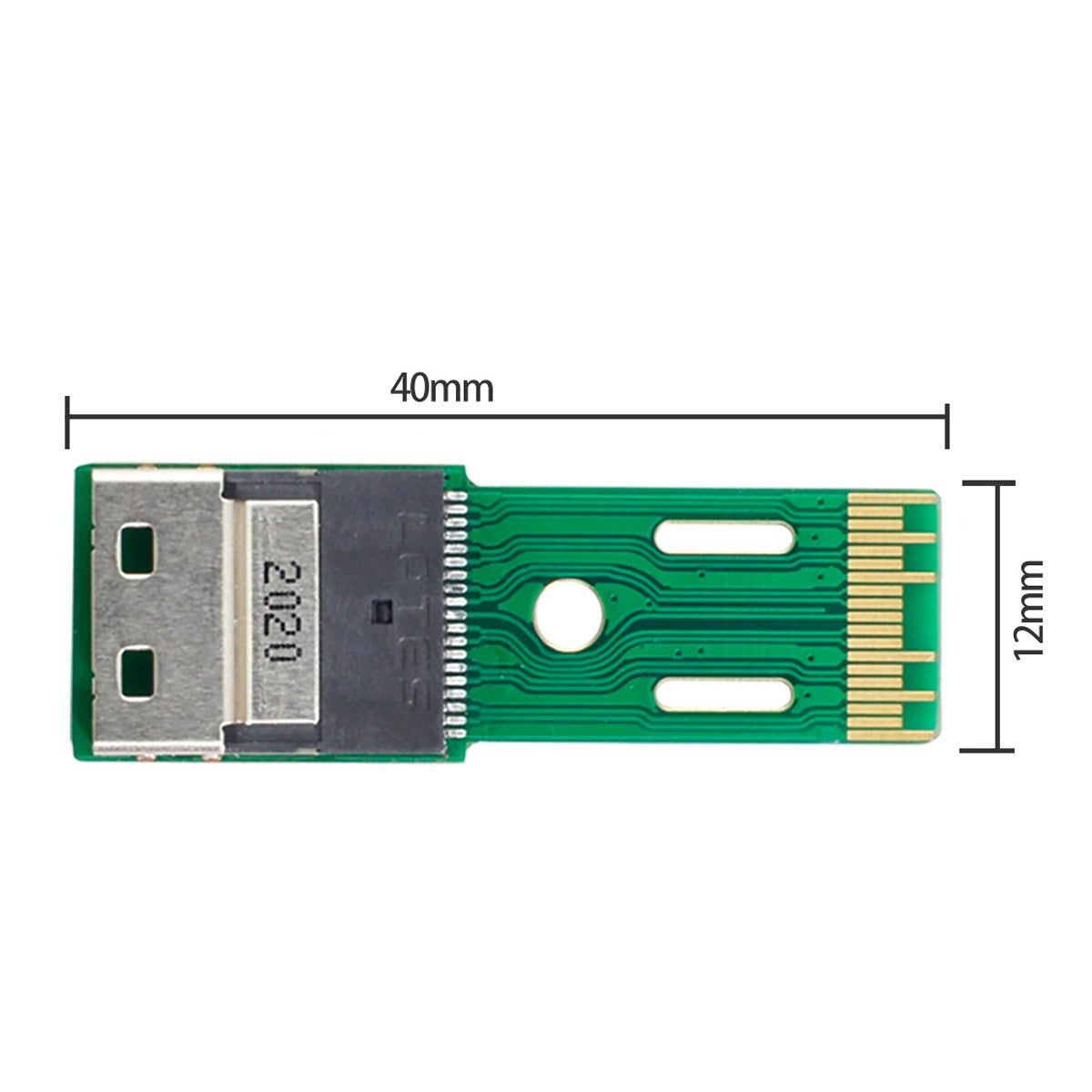SF-003 PCI-E Slimline SAS 4.0 SFF-8654 4i 38Pin to SFF-8654 38Pin Male to Female Extender Adapter Test Tool