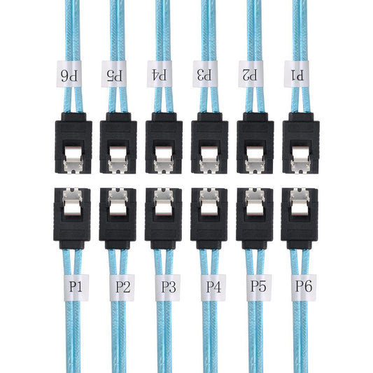 SF-018-0.5M Internal 6 SATA 7pin to 6 SATA 7pin Target SSD Hard Disk 6Gbps Data Server Raid Cable 0.5m