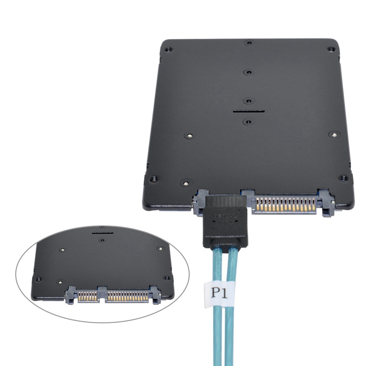 SF-018-0.5M Internal 6 SATA 7pin to 6 SATA 7pin Target SSD Hard Disk 6Gbps Data Server Raid Cable 0.5m