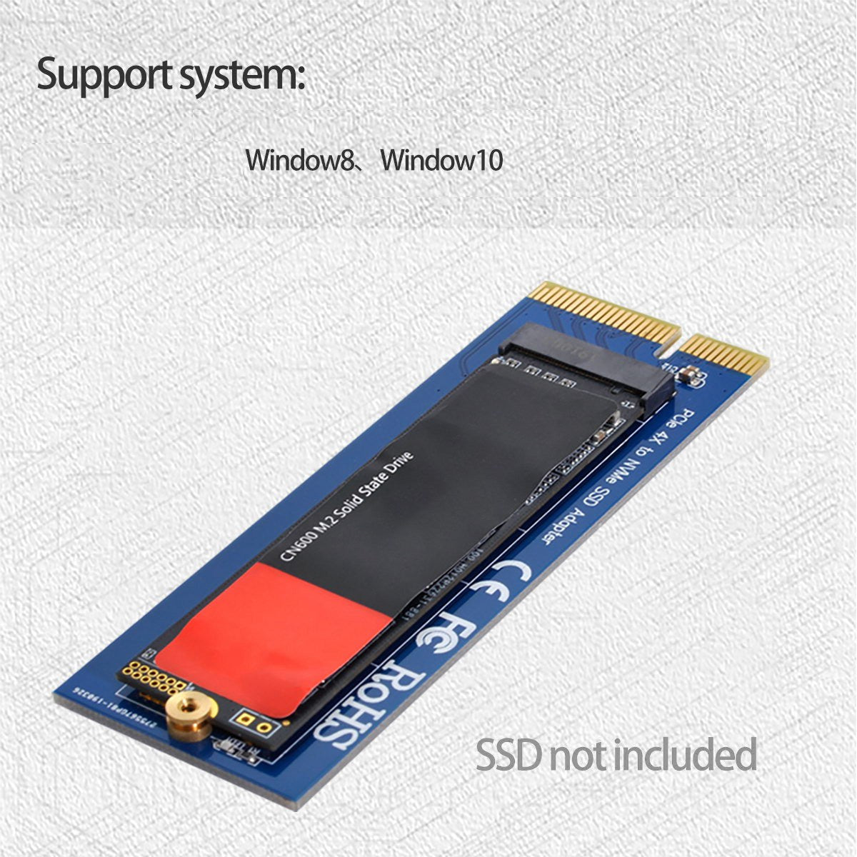 SA-005 NGFF M-key NVME AHCI SSD to PCI-E Express 3.0 4X Vertical Adapter for SSD and Motherboard