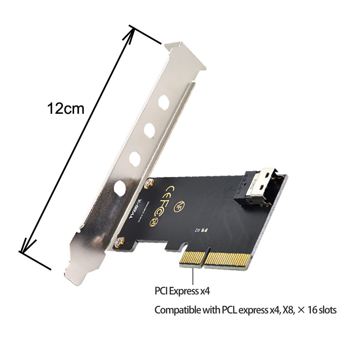 SF-025 PCI-E 4X to U.2 U2 Kit SFF-8639 to SFF-8654 Slimline SAS NVME PCIe SSD Adapter for Mainboard