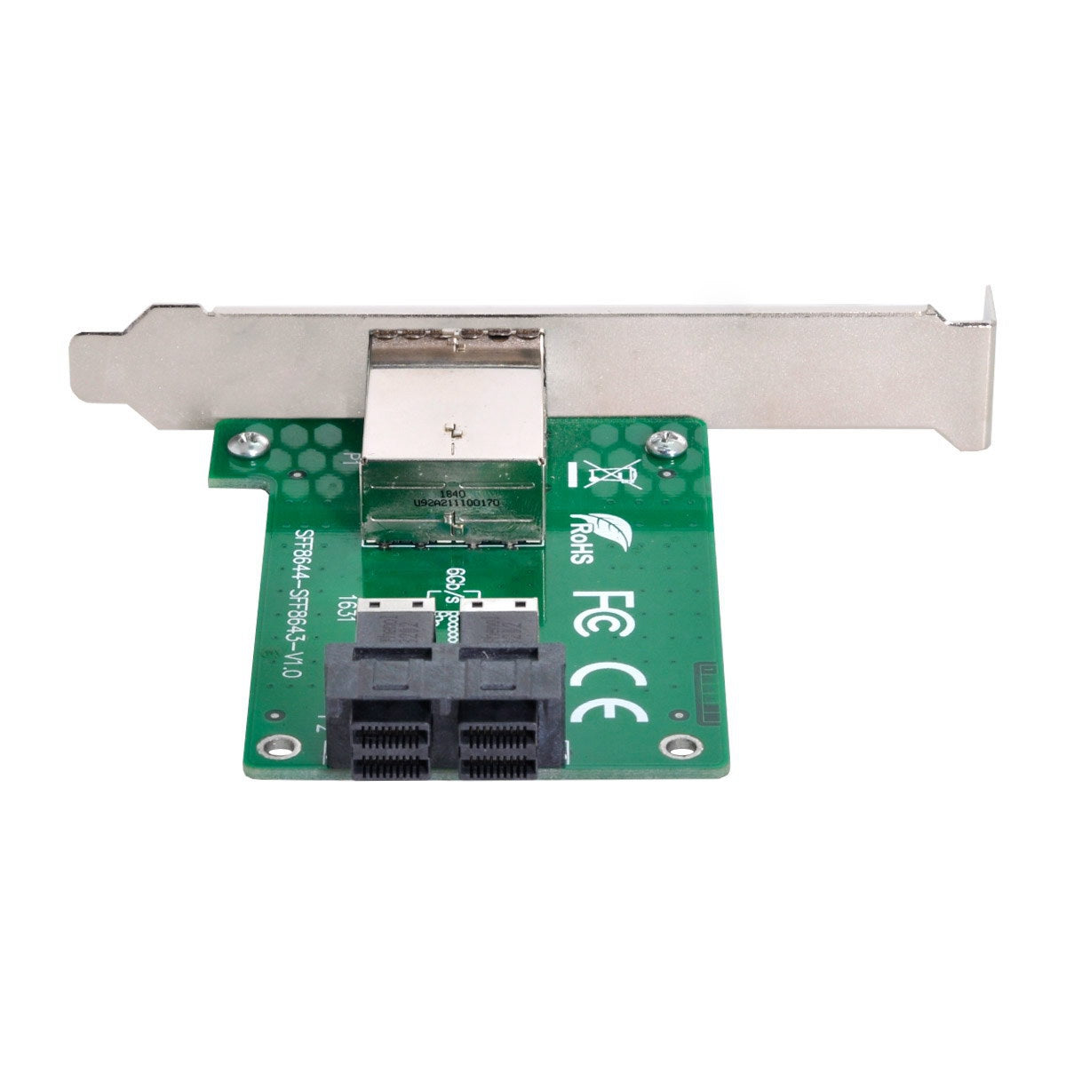 Cablecc Adaptateur double ports Mini SAS HD SFF-8644 vers SAS