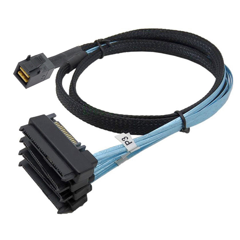 SF-012-0.5M Internal Mini SAS SFF-8643 Host to 4 SAS 29Pin SFF-8482 Target Disk 6Gbps Data Server Cable Adapter