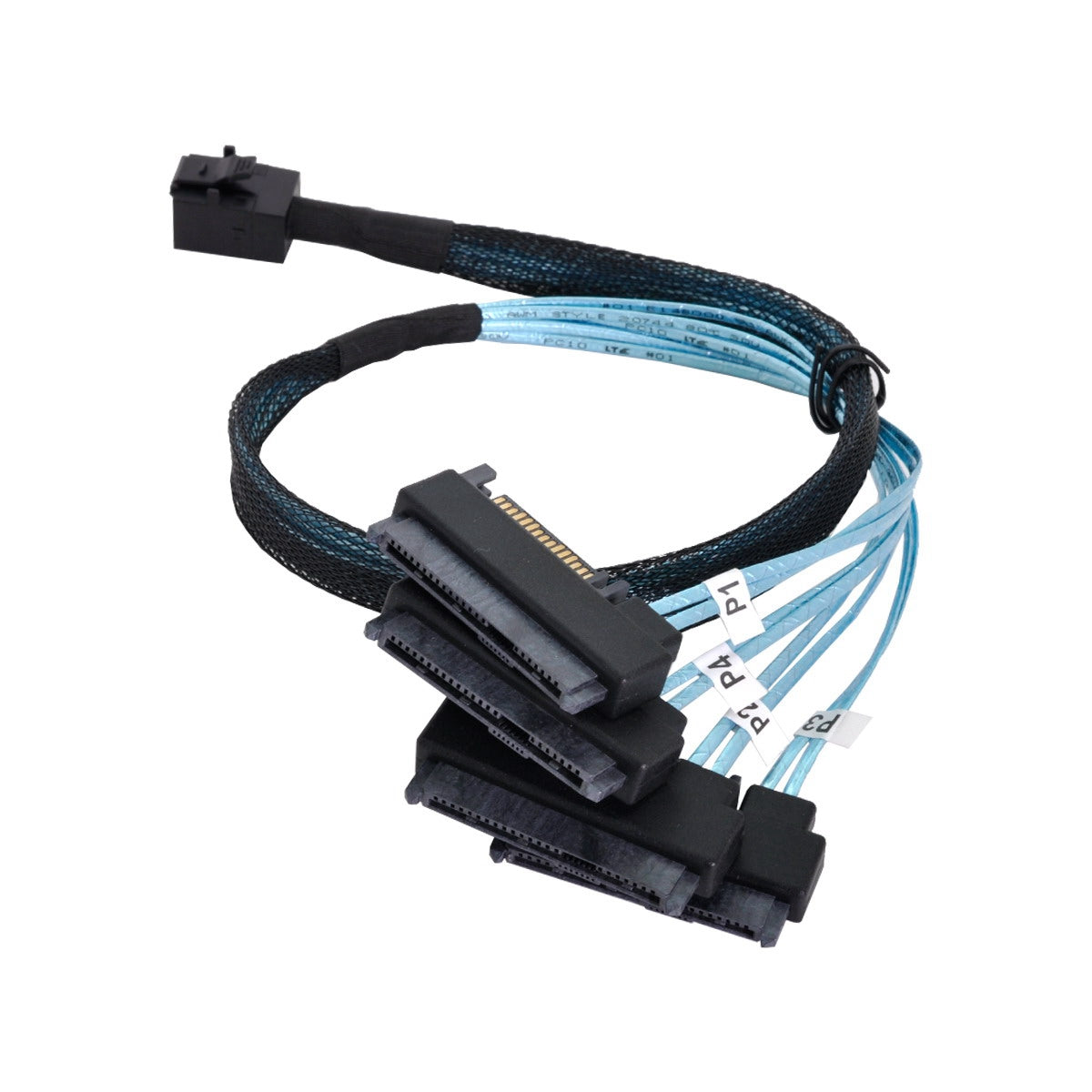 SF-012-0.5M Internal Mini SAS SFF-8643 Host to 4 SAS 29Pin SFF-8482 Target Disk 6Gbps Data Server Cable Adapter
