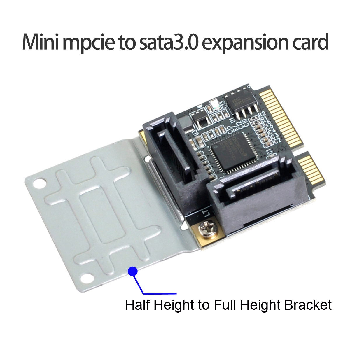 SA-033 Mini PCI-E PCI Express to SATA 3.0 Dual Ports Adapter Converter Hard Drive Extension Card