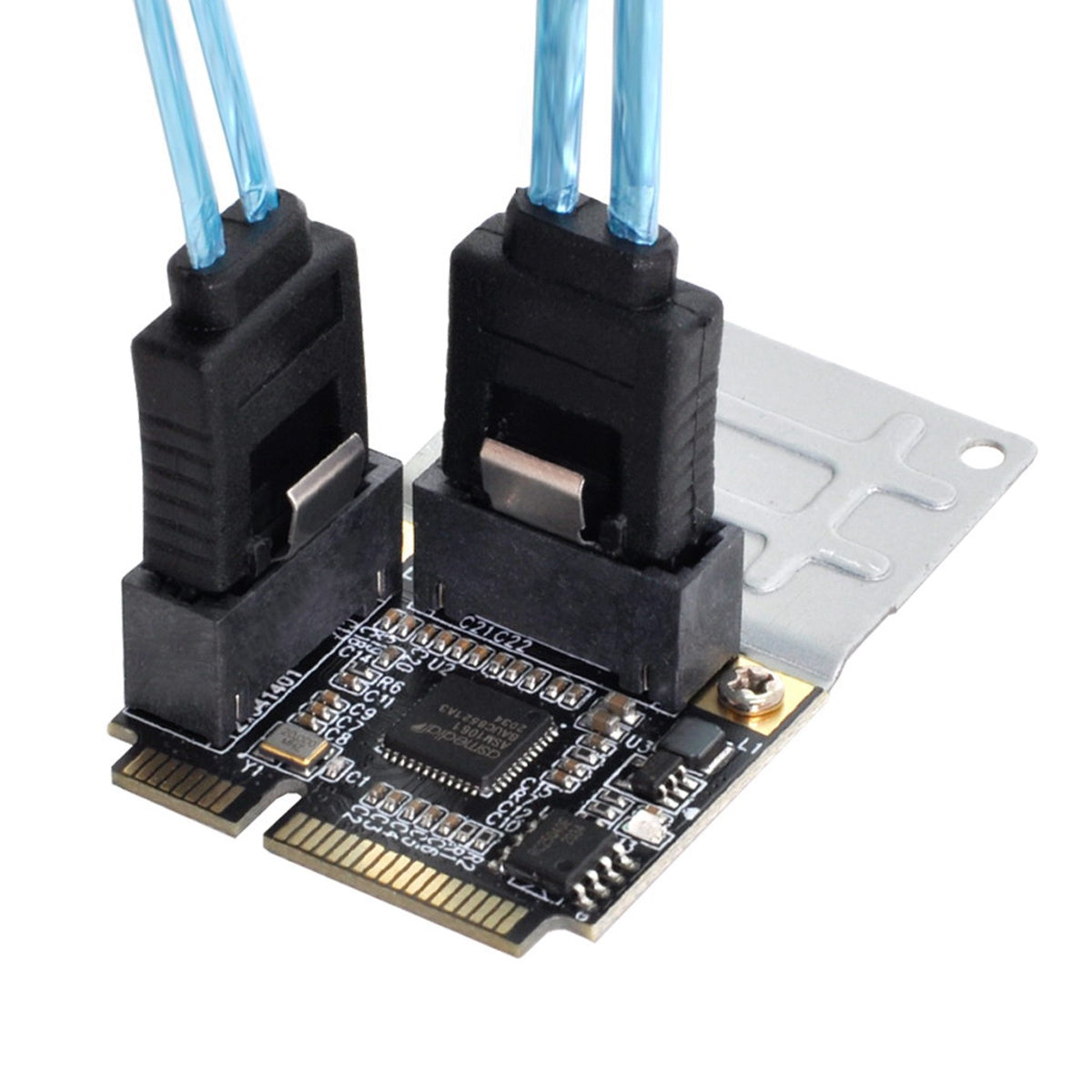 SA-033 Mini PCI-E PCI Express to SATA 3.0 Dual Ports Adapter Converter Hard Drive Extension Card