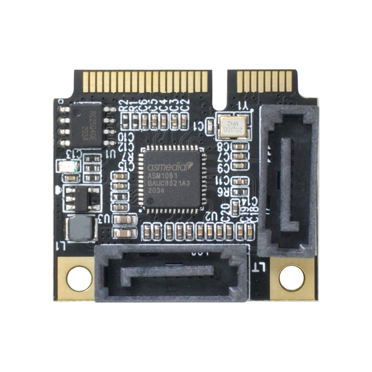 SA-033 Mini PCI-E PCI Express to SATA 3.0 Dual Ports Adapter Converter Hard Drive Extension Card