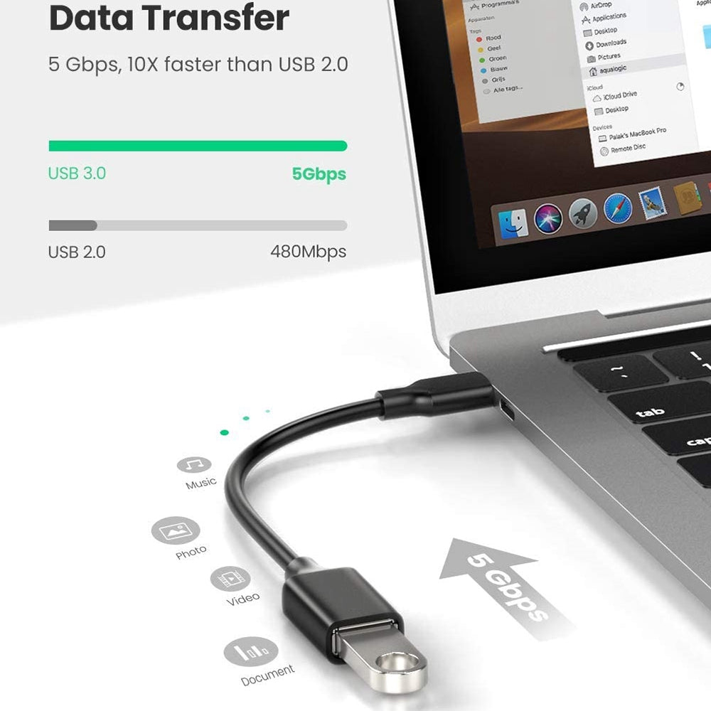 Type-C to USB 5Gbps Data Transmission Laptop Tablet Phone USB 3.0 OTG Adapter Cable