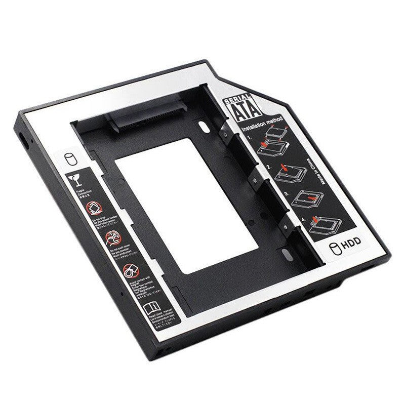 2.5inch SSD Caddy Adapter SATA 3.0 Interface Hard Drive Holder Aluminum HDD Caddy 9.5mm Hard Drive Mounting Bracket for Laptops, Computers - 9.5mm