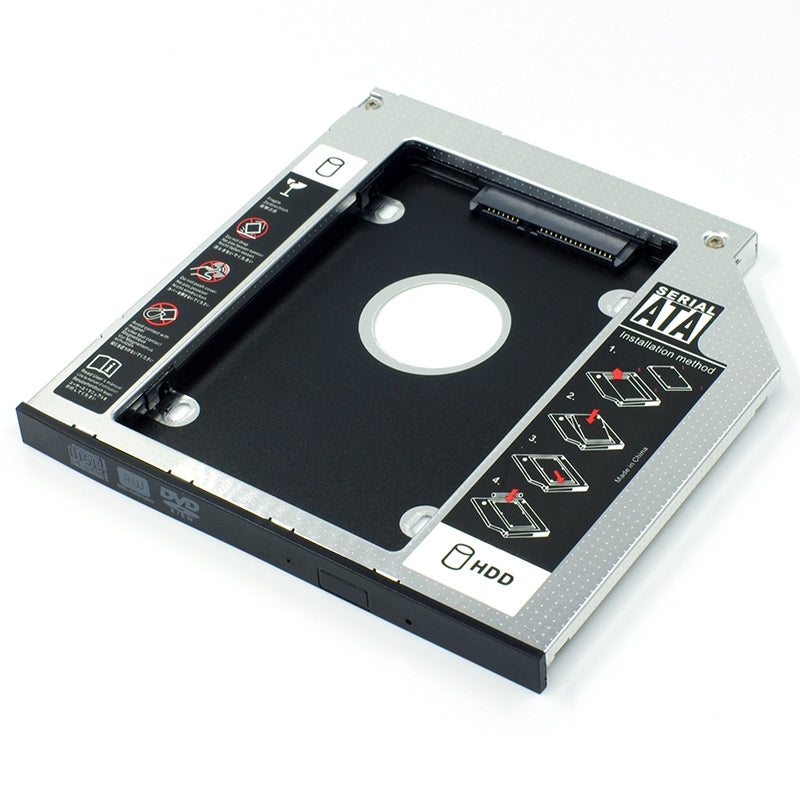 2.5 Inch Notebook Computer Internal SSD Hard Disk Drive Mounting Bracket Holder (All Aluminum Alloy) - 9.5mm