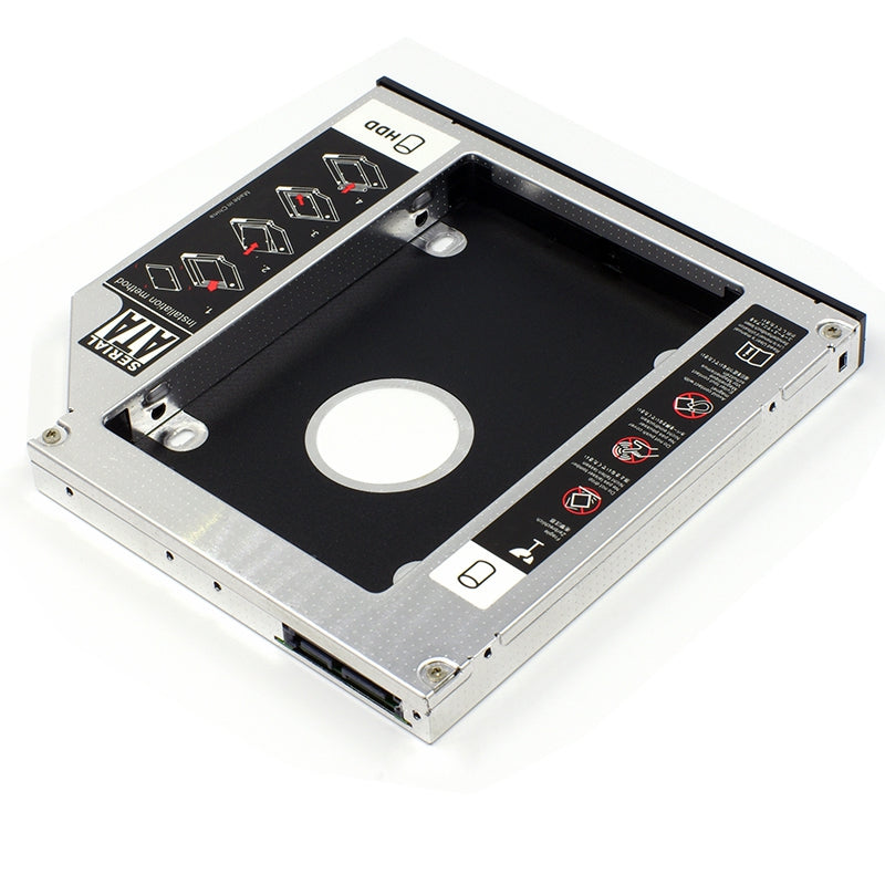2.5 Inch Notebook Computer Internal SSD Hard Disk Drive Mounting Bracket Holder (All Aluminum Alloy) - 12.7mm