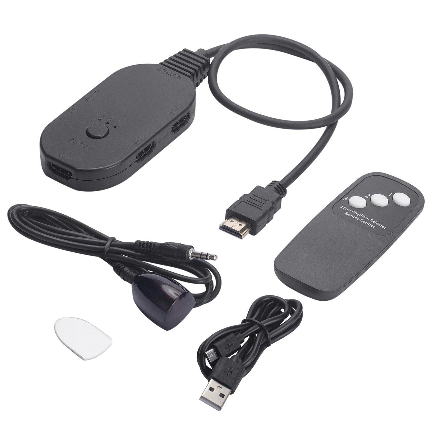 HDMI Switcher HDMI 3 In 1 Out 4K / 60Hz High Definition Video Converter Splitter