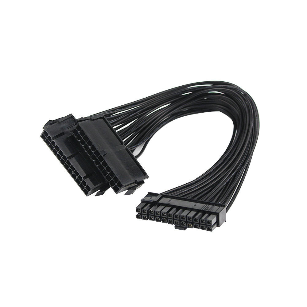 24Pin Power Supply Synchronizer Male to Female ATX Mining 24 Pin Dual PSU Extension Cable