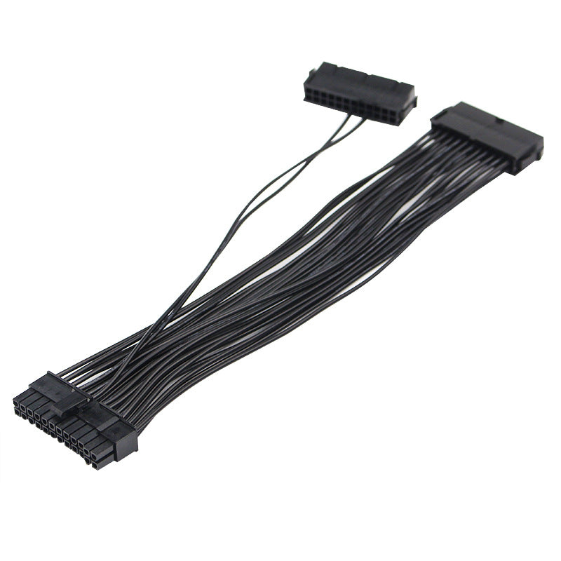 24Pin Power Supply Synchronizer Male to Female ATX Mining 24 Pin Dual PSU Extension Cable