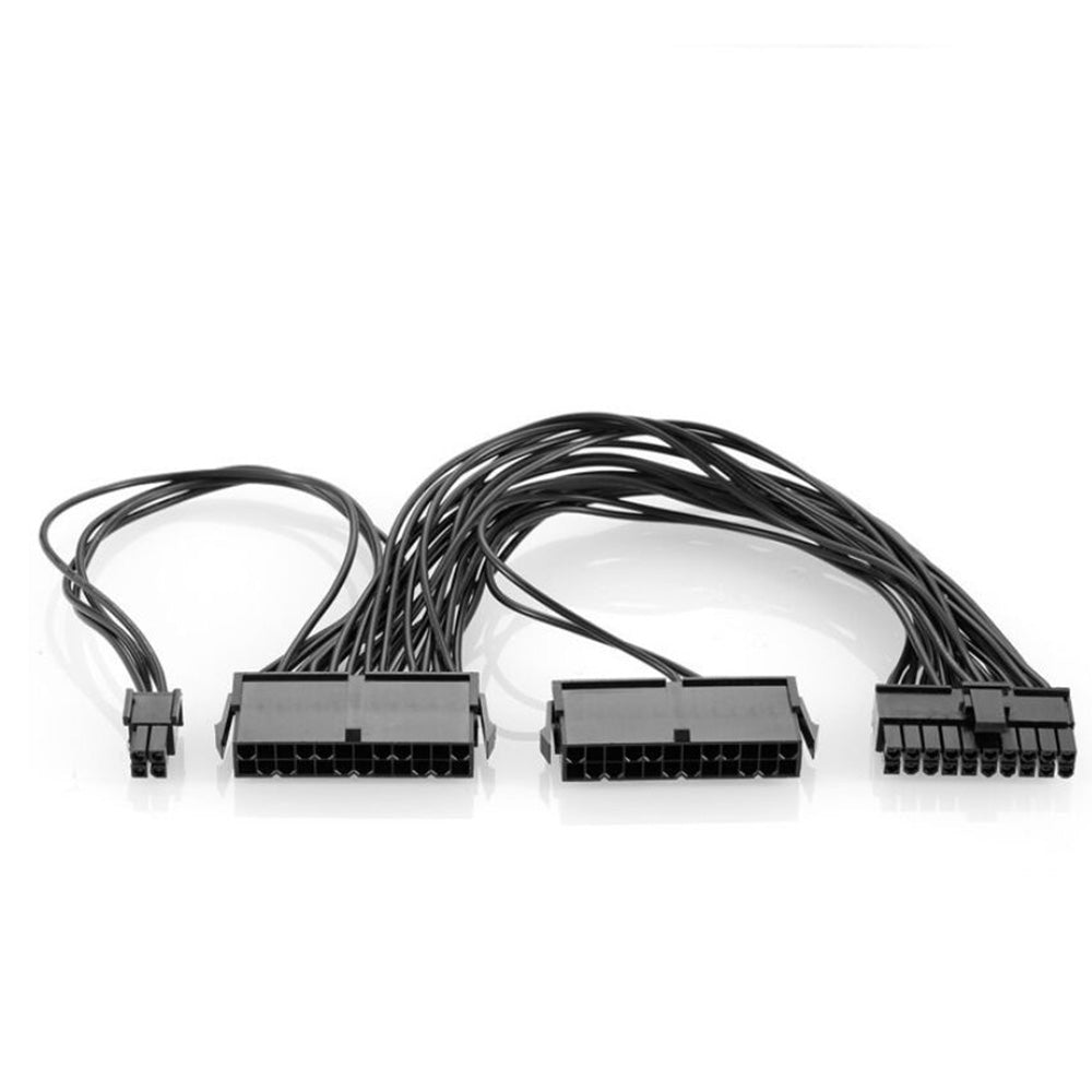 24Pin Power Supply Synchronizer Male to Female ATX Mining 24 Pin Dual PSU Extension Cable