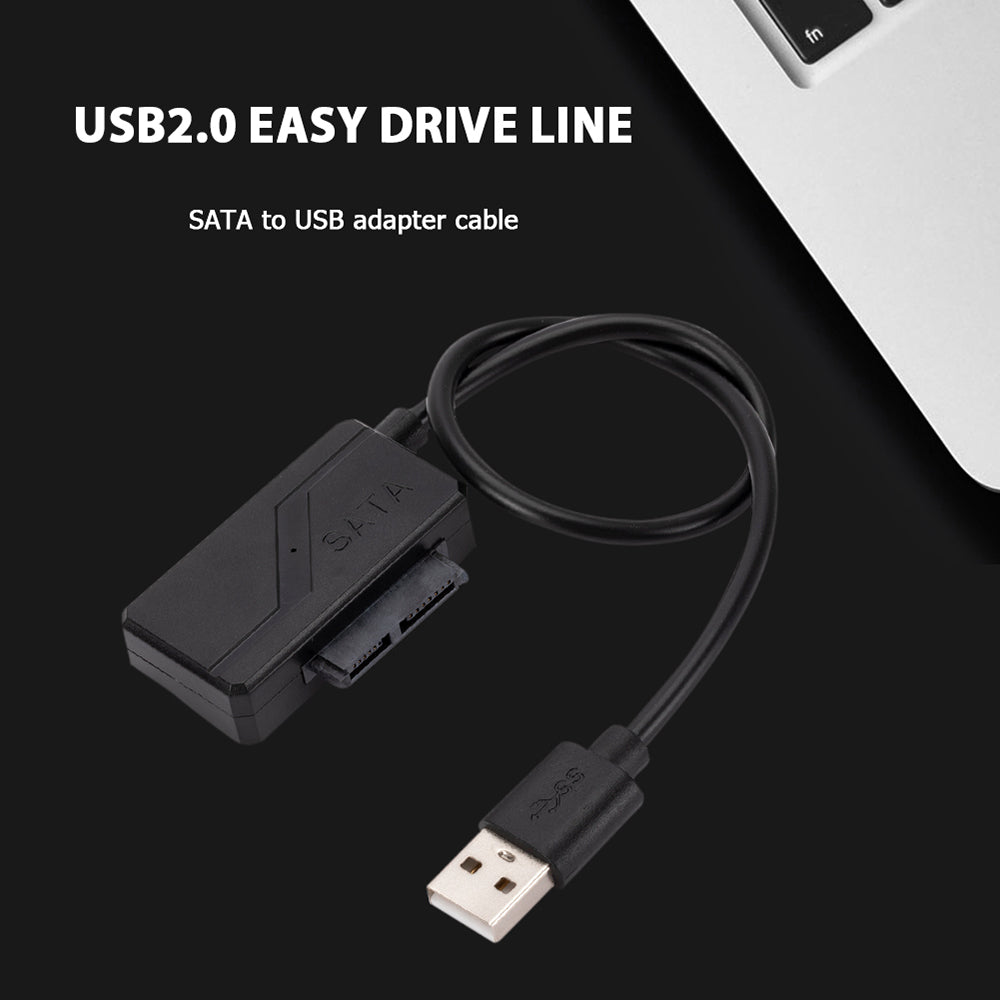 Laptop Optical Drive Conversion Cable USB2.0 to SATA 6+7Pin Slimline Notebook Optical Drive Cable