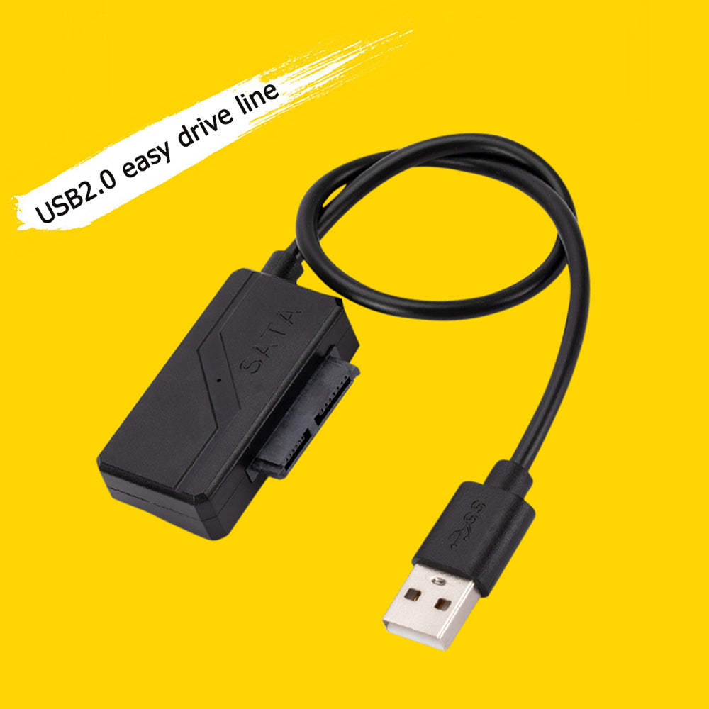 Laptop Optical Drive Conversion Cable USB2.0 to SATA 6+7Pin Slimline Notebook Optical Drive Cable