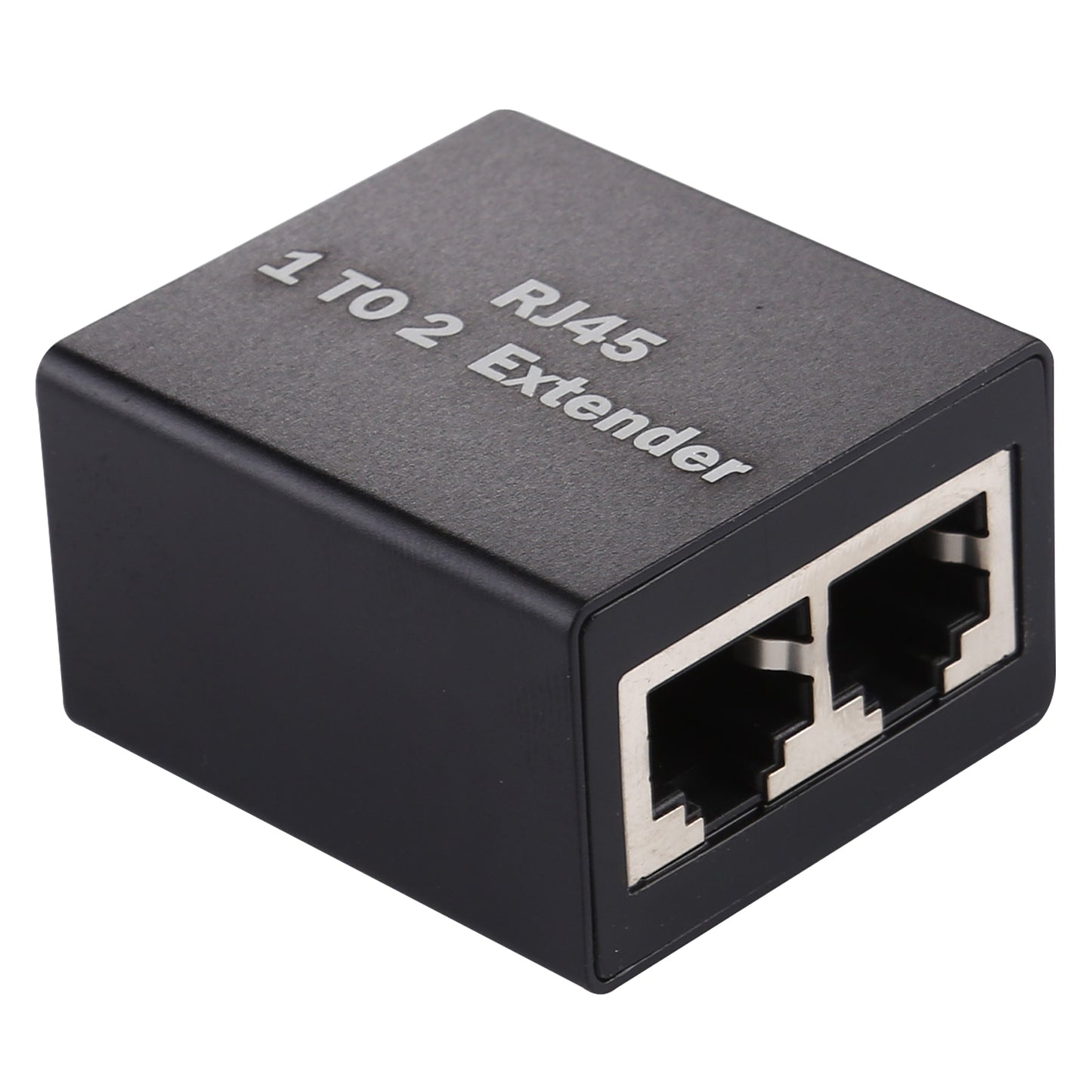 2Pcs / Set 1 to 2 RJ45 Splitter Connector Inline LAN Plugs Ethernet Cable Extender Adapter