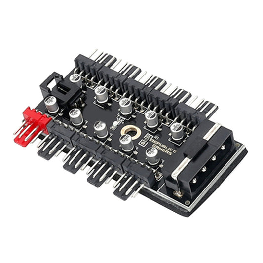 PC 1 to 10 4Pin PWM Cooling Fans HUB SATA Power / Large 4D Port Cooler Splitter Extension Adapter - Large 4P Powered