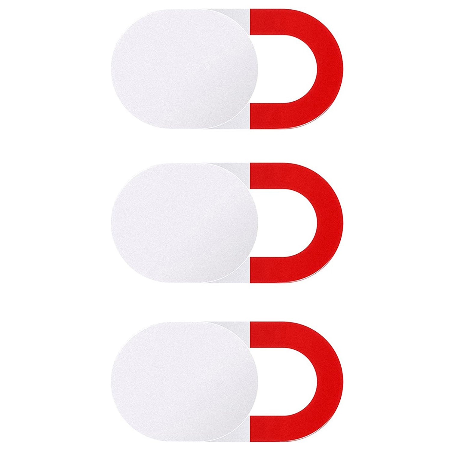 3Pcs Webcam Cover Slide Privacy Security Ultra-Thin Laptop Camera Cover Slide for Phone / Tablet / PC - White / Red
