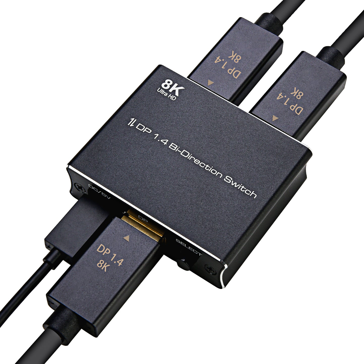 NK-P80 8K / 30HZ HD DP Bi-Direction Switcher Adapter 2 in 1 out 1 in 2 out Computer Screen HD Splitter