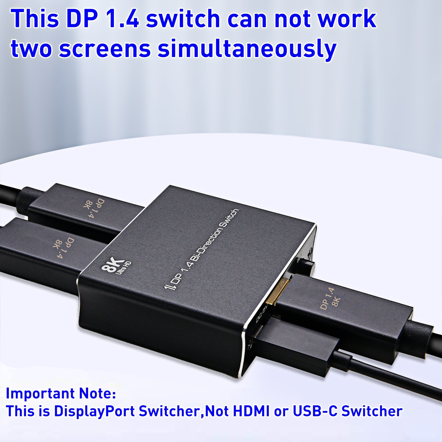 NK-P80 8K / 30HZ HD DP Bi-Direction Switcher Adapter 2 in 1 out 1 in 2 out Computer Screen HD Splitter