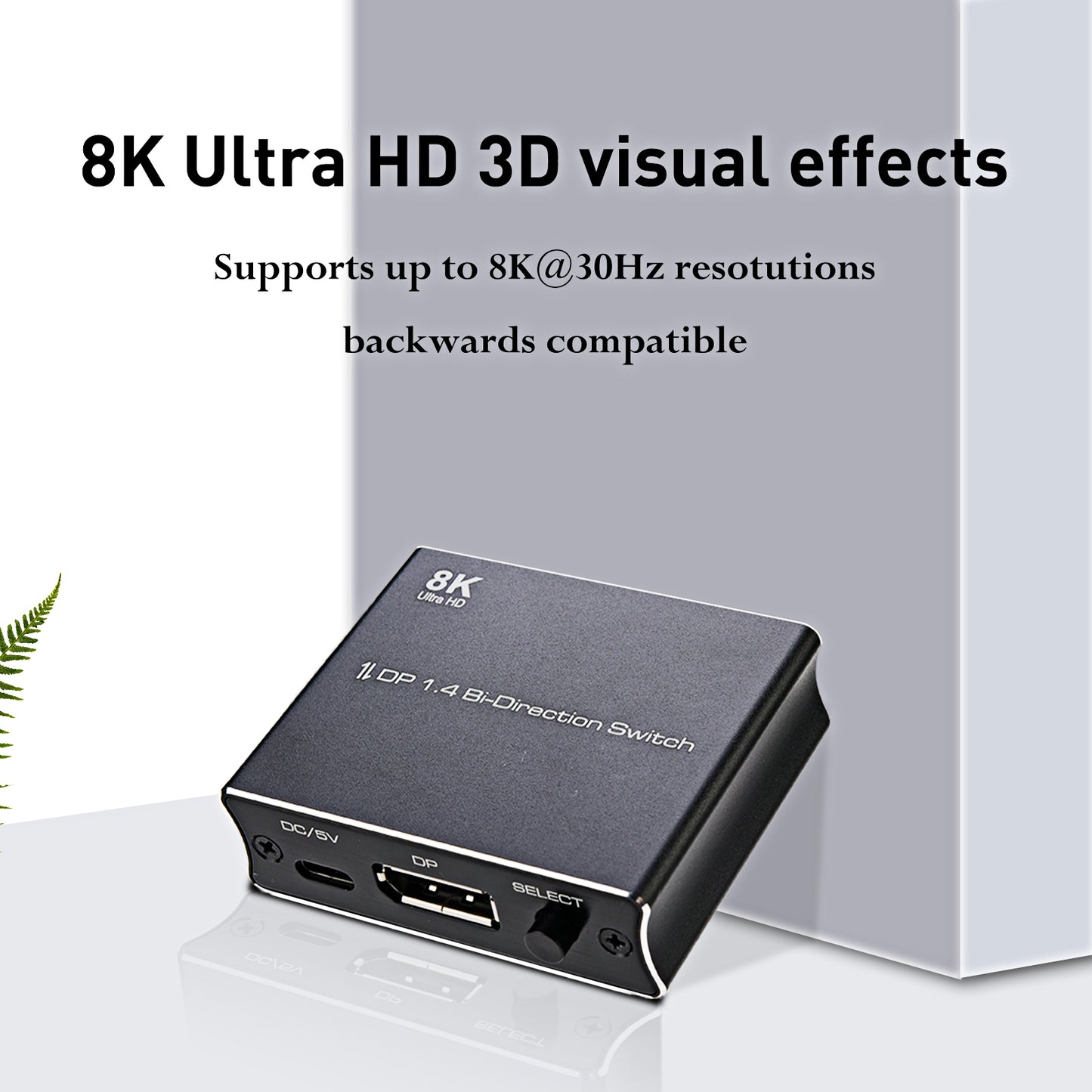 NK-P80 8K / 30HZ HD DP Bi-Direction Switcher Adapter 2 in 1 out 1 in 2 out Computer Screen HD Splitter