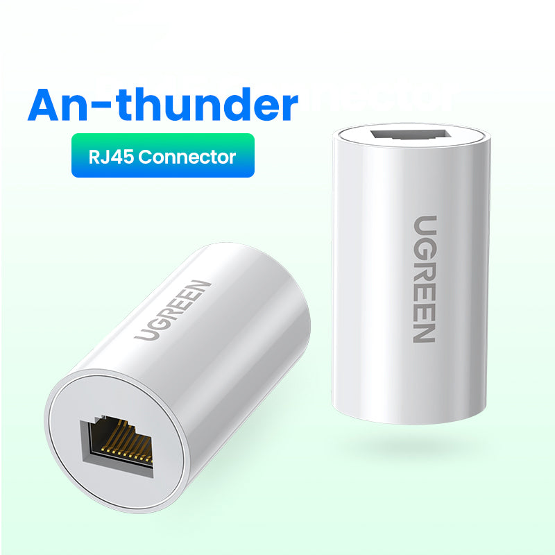 Uniqkart 20391 Ethernet Cable Connector RJ45 8P8C Female to Female ABS Adapter Network Extender