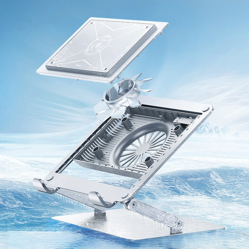 Uniqkart SR06 Gaming Laptop Cooling Pad RGB Light Laptop Cooler Laptop Stand Holder - Style B